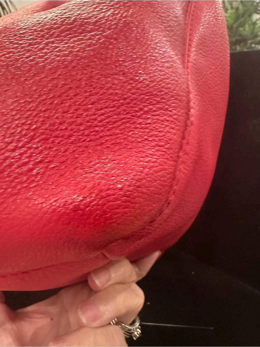 Coach #265 Lexy Red/RaspberryPebbled Leather Shoulder Bag